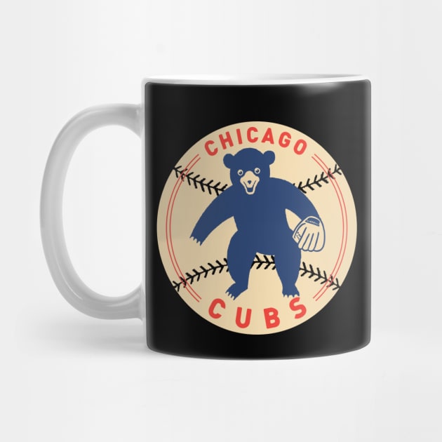 Chicago Cubs Fielding Bear by Buck Tee by Buck Tee